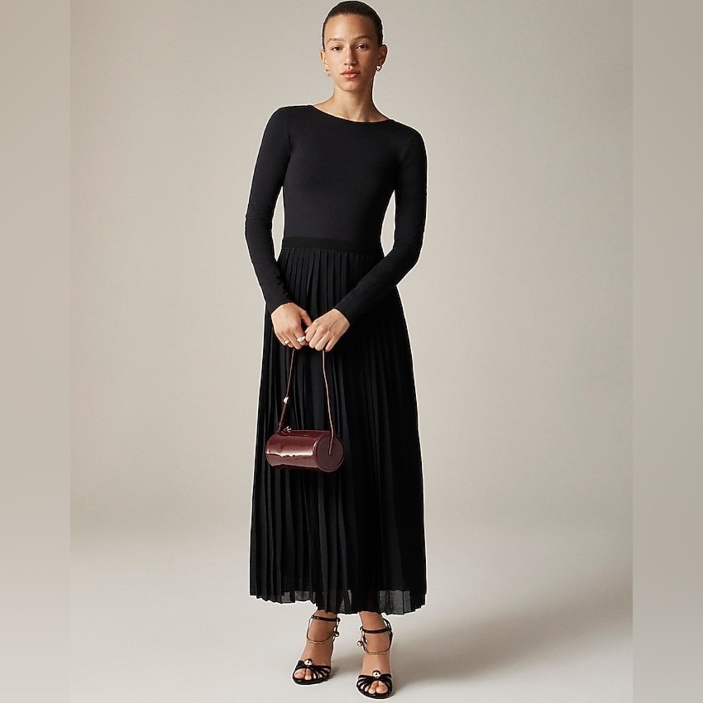 NWT J. Crew Pleated ballet dress stretch cotton scoop open back CF797 plisse - Picture 1 of 10